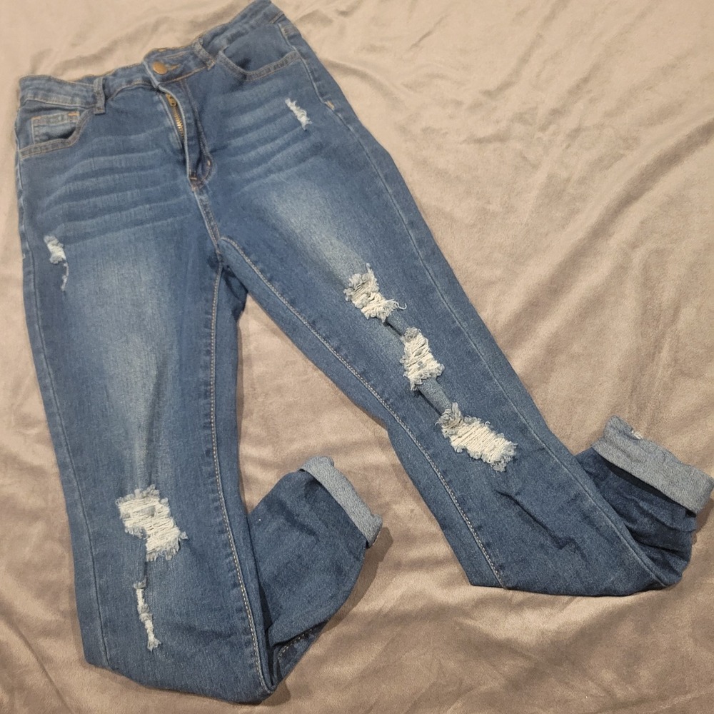 Shein Jeans Girls 12 Duistressed Skinny Slim Fit Comfort Stretch Spain Design